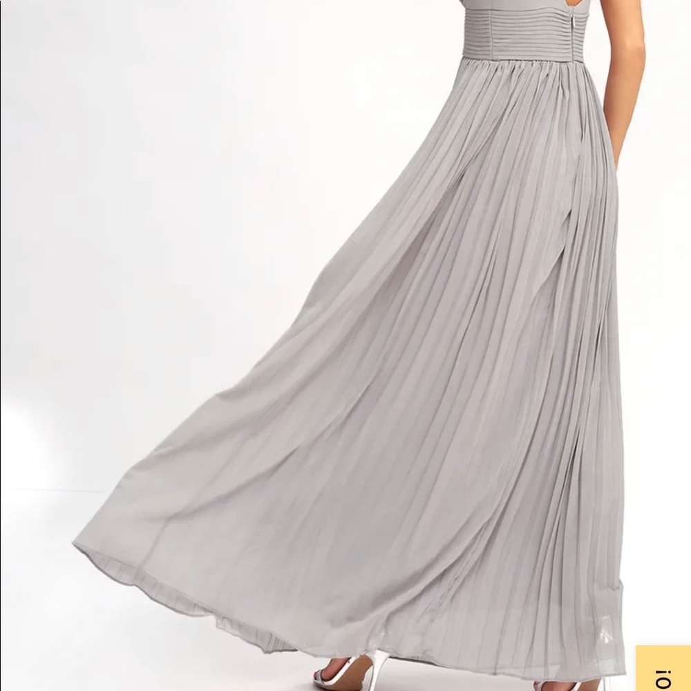 Lulus Grey Maxi Dress XS - Picture 7 of 13